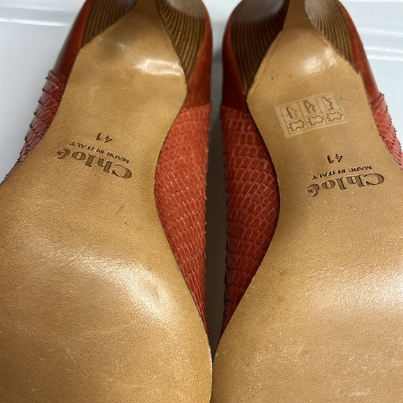 CHLOÉ PYTHON VINTAGE HEELS - Picture 5 of 11